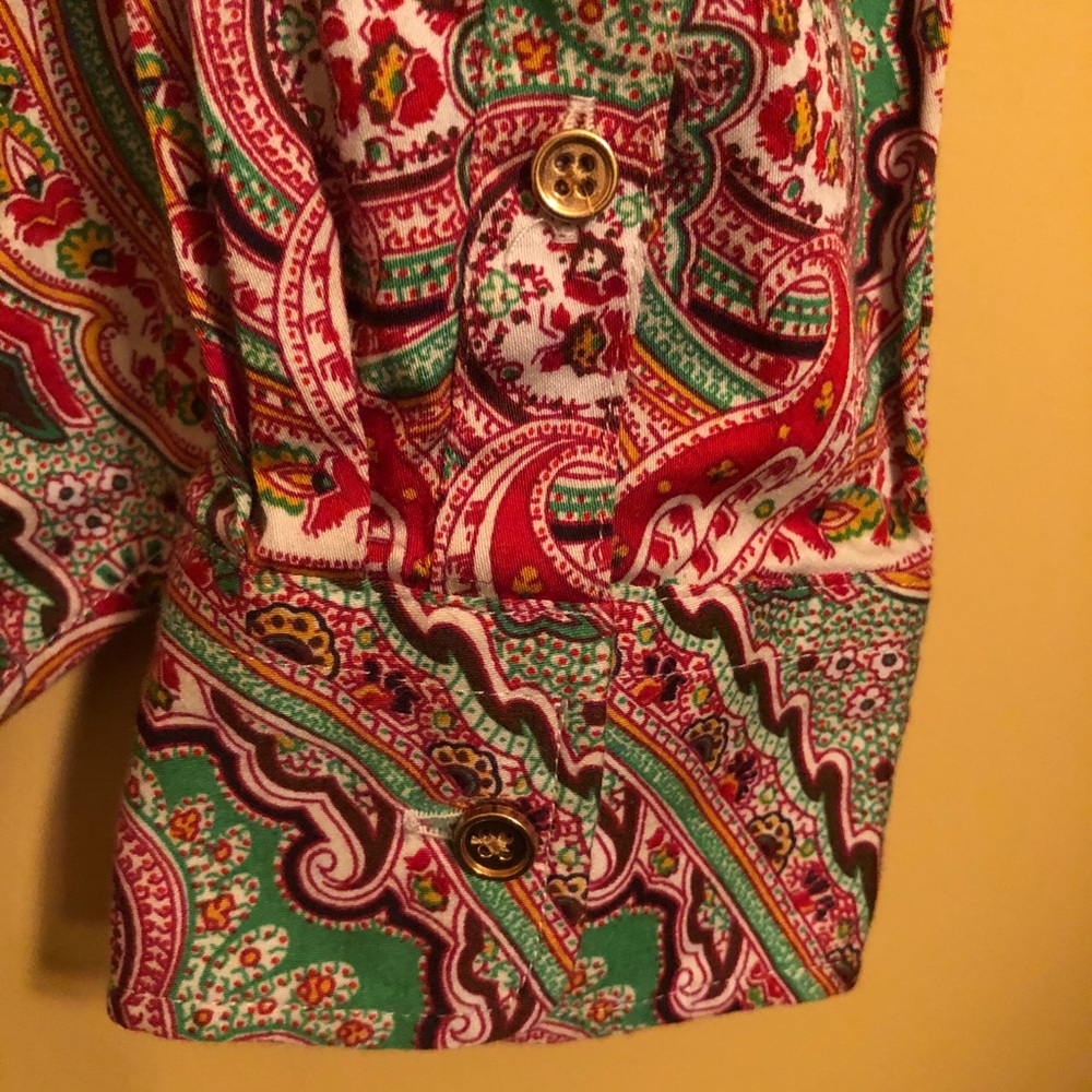 Talbot’s Ladies Paisley Button Down B4 - Picture 6 of 9